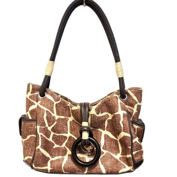 SR Squared By Sondra Roberts Giraffe Print Handbag - Picture 1 of 7